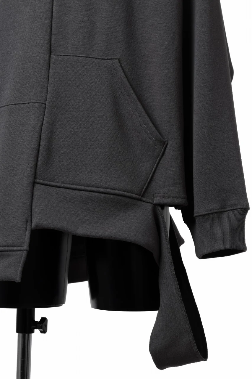 A.F ARTEFACT BOMBERHEAT® ASYMMETRY LOOP HEM TOPS (DARK GREY) - Image 17
