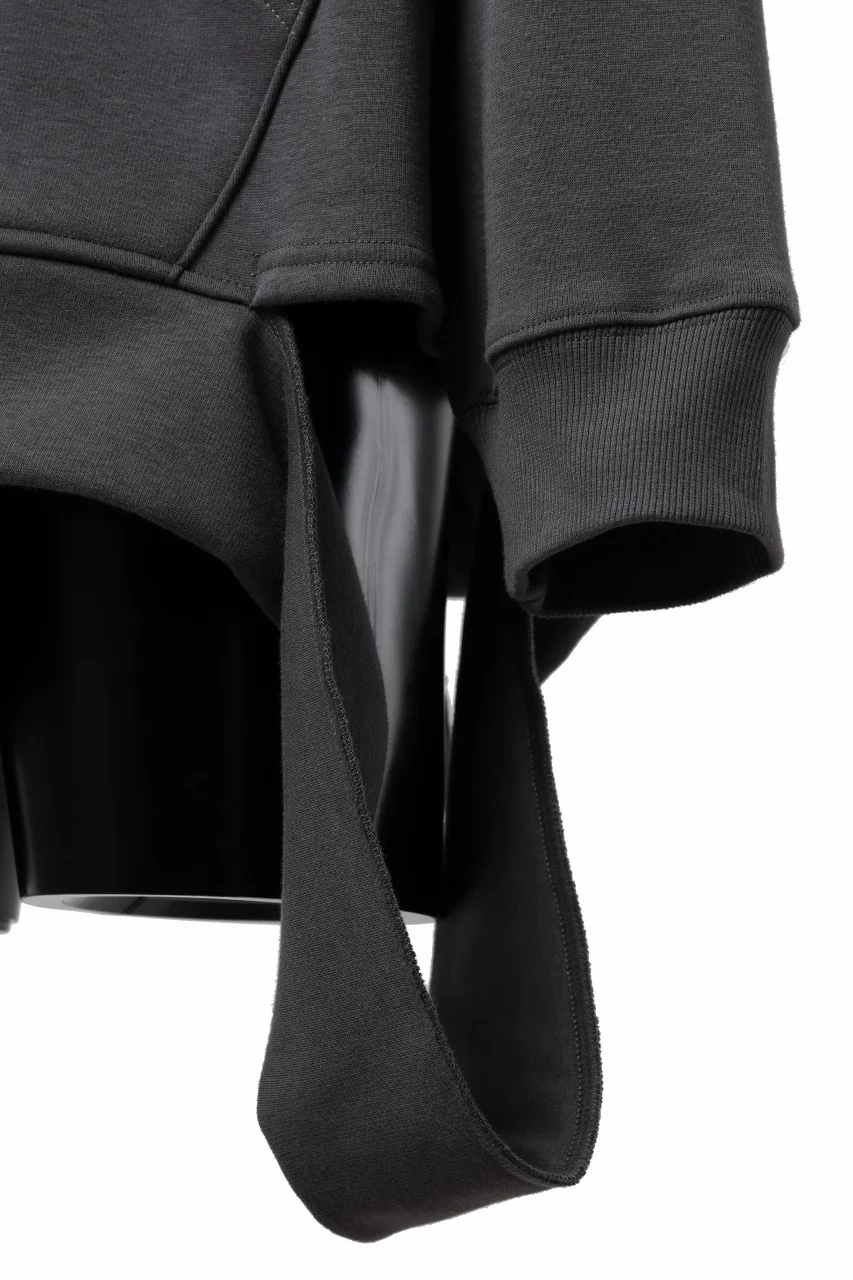 A.F ARTEFACT BOMBERHEAT® ASYMMETRY LOOP HEM TOPS (DARK GREY) - Image 18
