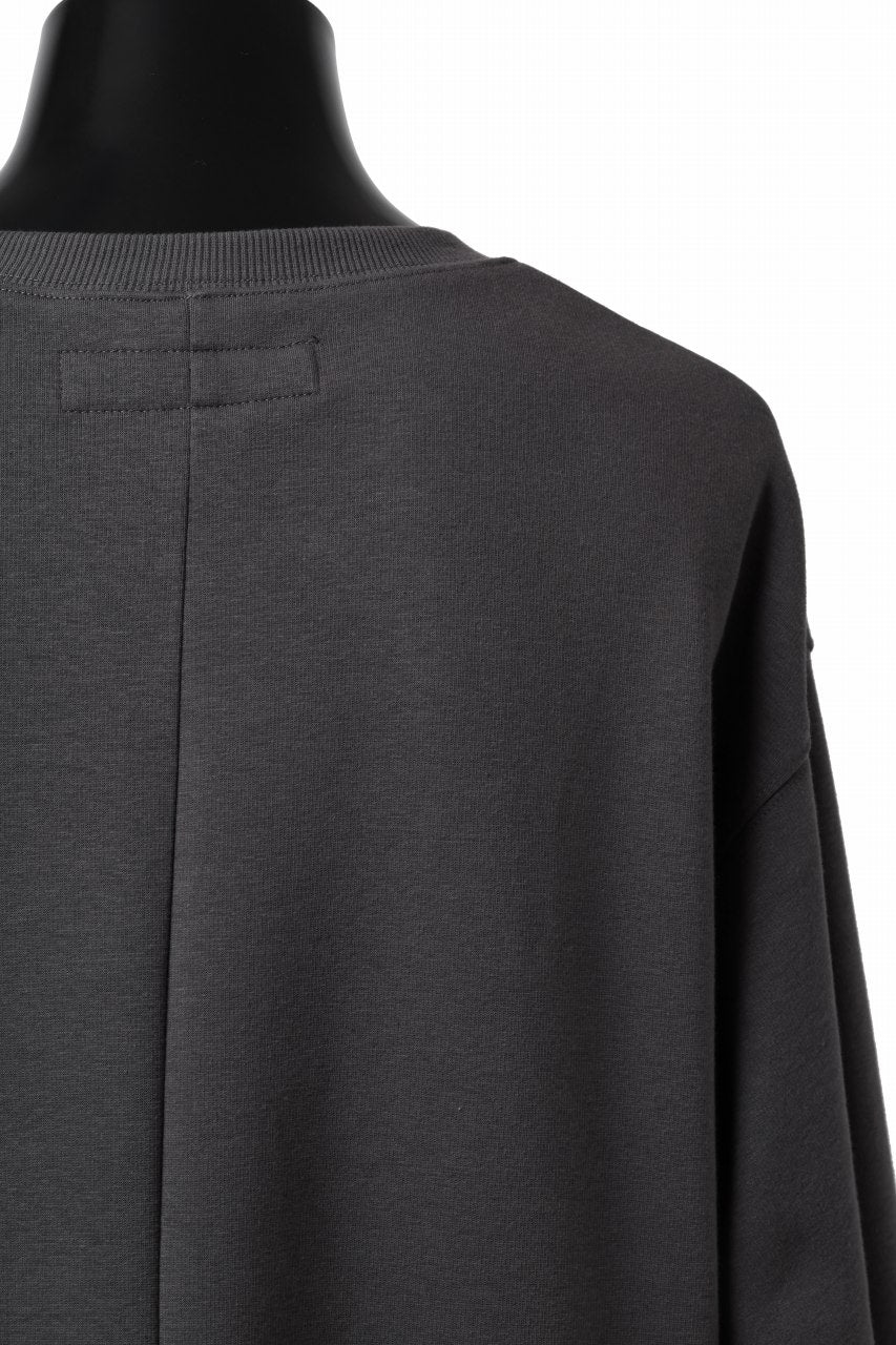 A.F ARTEFACT BOMBERHEAT® ASYMMETRY LOOP HEM TOPS (DARK GREY) - Image 19