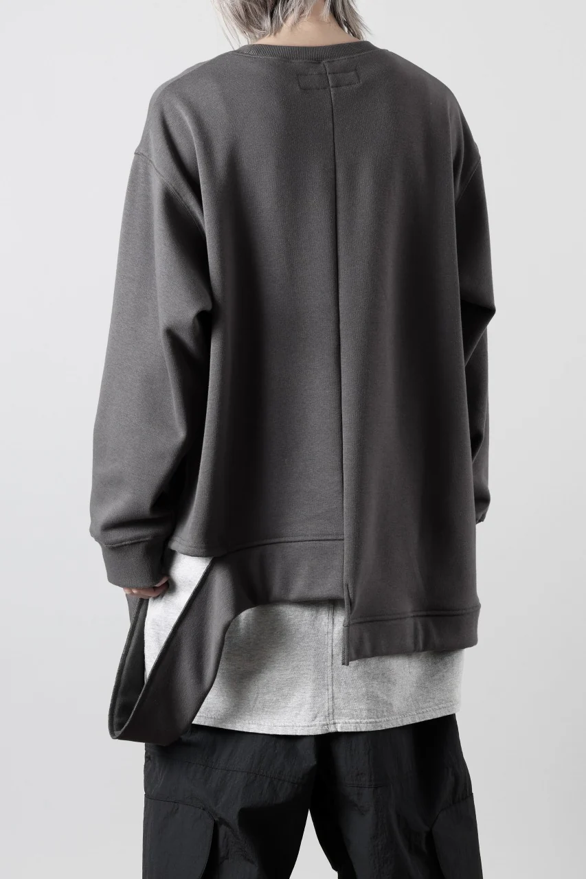 A.F ARTEFACT BOMBERHEAT® ASYMMETRY LOOP HEM TOPS (DARK GREY) - Image 8