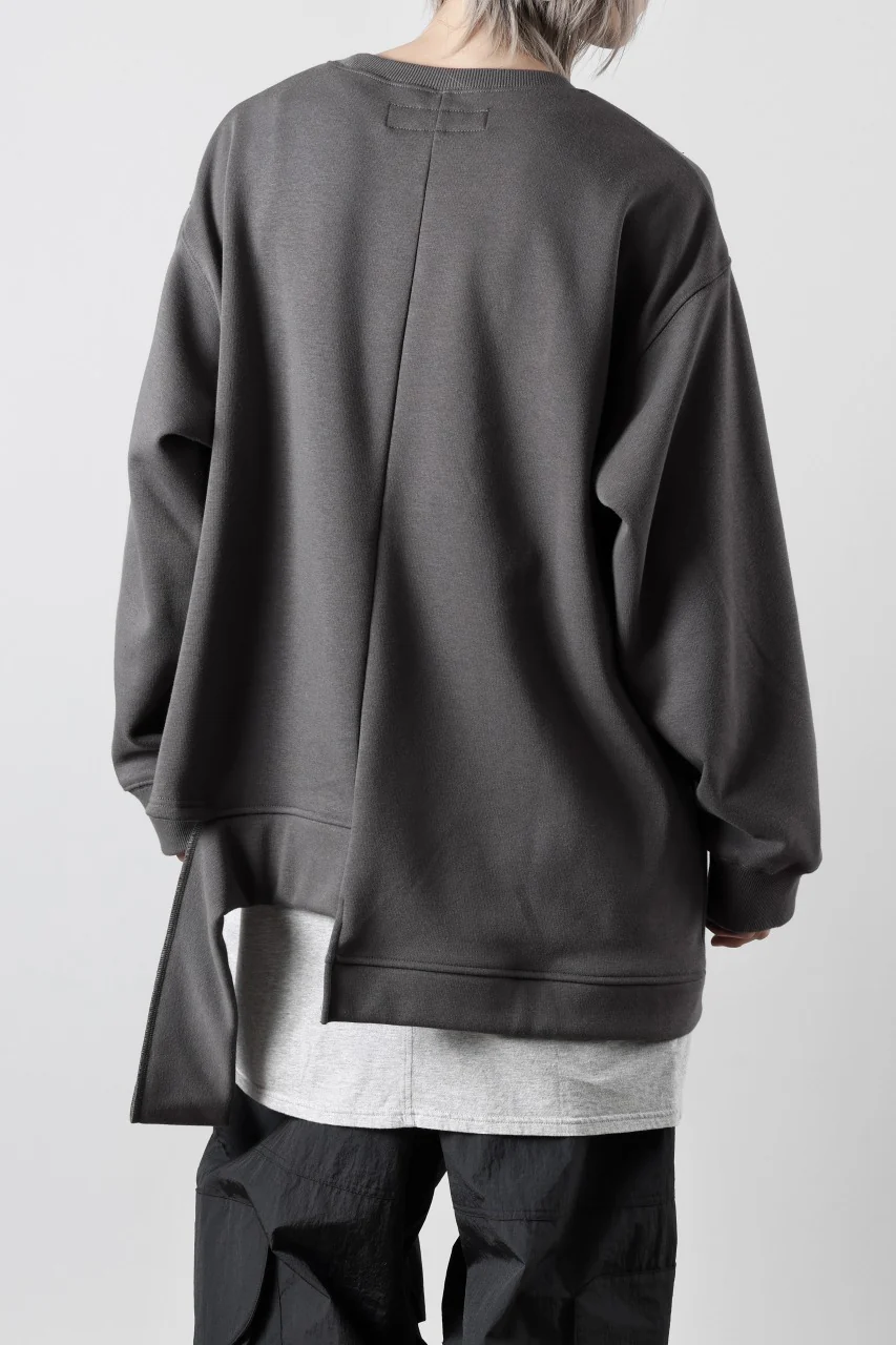 A.F ARTEFACT BOMBERHEAT® ASYMMETRY LOOP HEM TOPS (DARK GREY) - Image 9