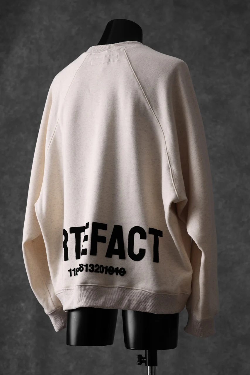 A.F ARTEFACT BOMBERHEAT® BACK LOGO DOLMAN TOPS (CREAM) - Image 2