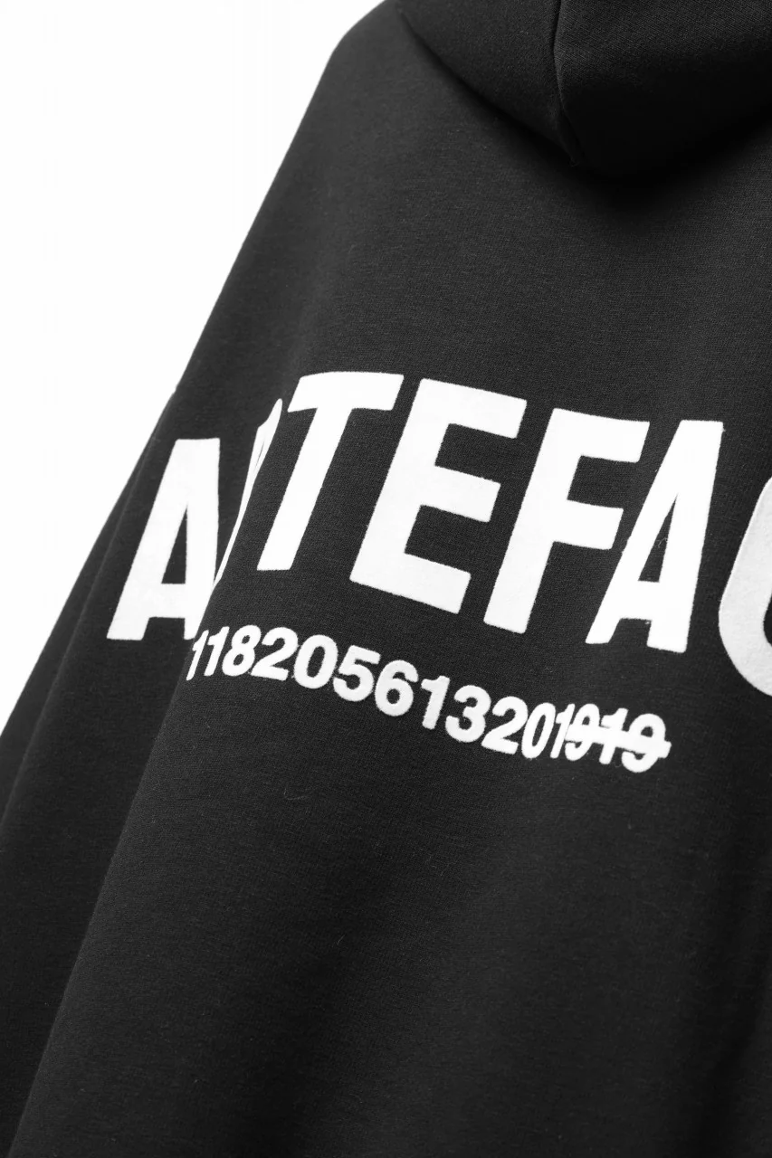 A.F ARTEFACT BOMBERHEAT® BACK LOGO HOODIE (BLACK) - Image 13
