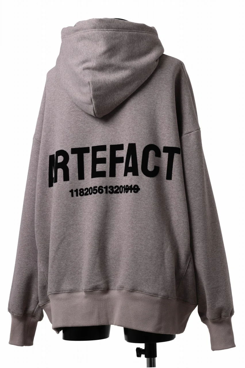 A.F ARTEFACT BOMBERHEAT® BACK LOGO HOODIE (BROWN) - Image 3