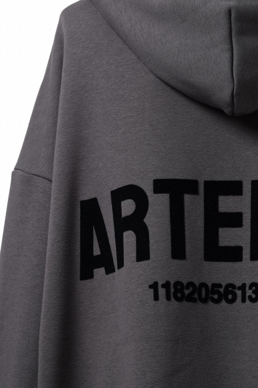 A.F ARTEFACT BOMBERHEAT® BACK LOGO HOODIE (DARK GREY) - Image 11