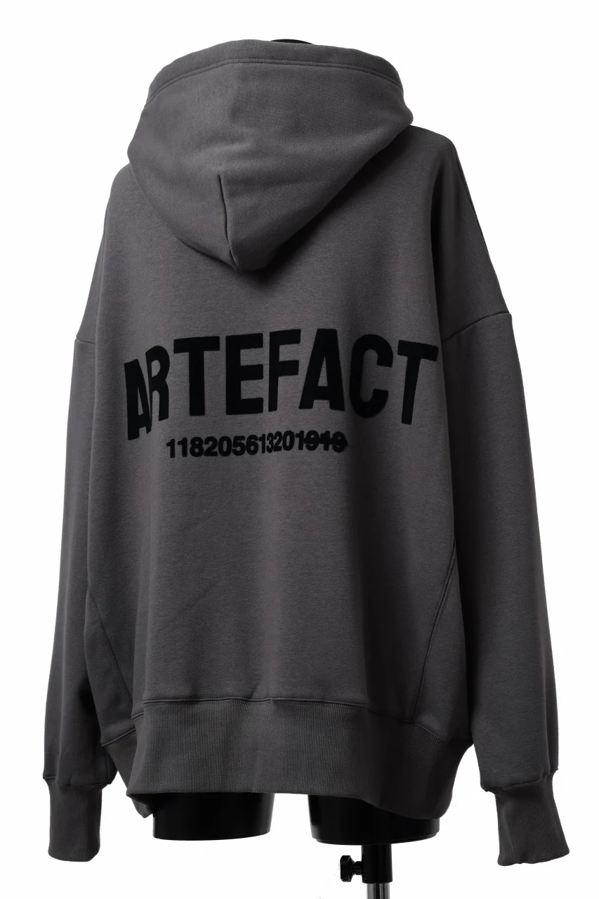 A.F ARTEFACT BOMBERHEAT® BACK LOGO HOODIE (DARK GREY) - Image 12