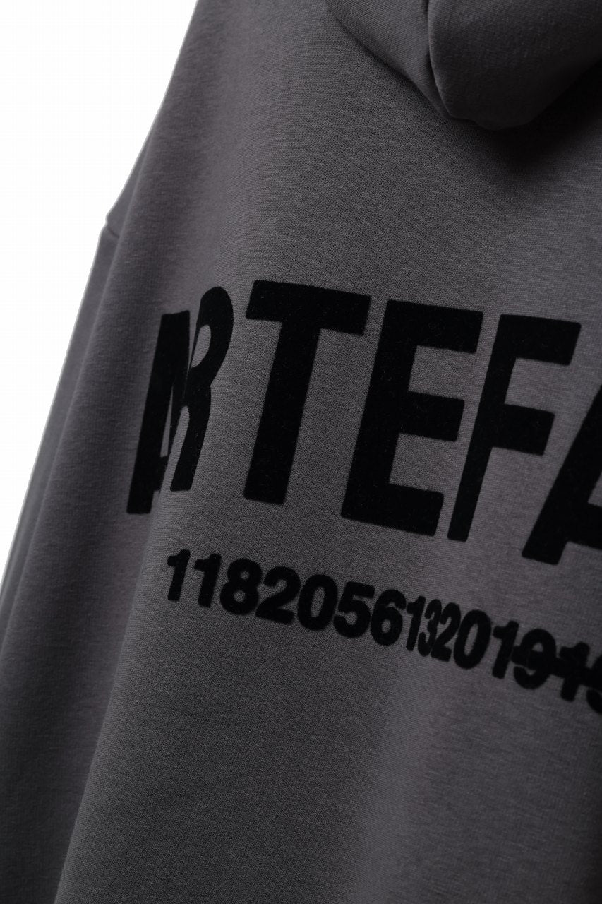 A.F ARTEFACT BOMBERHEAT® BACK LOGO HOODIE (DARK GREY) - Image 13