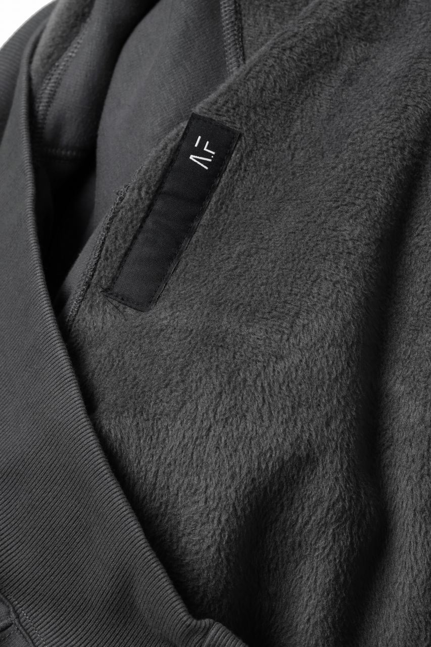 A.F ARTEFACT BOMBERHEAT® BACK LOGO HOODIE (DARK GREY) - Image 14