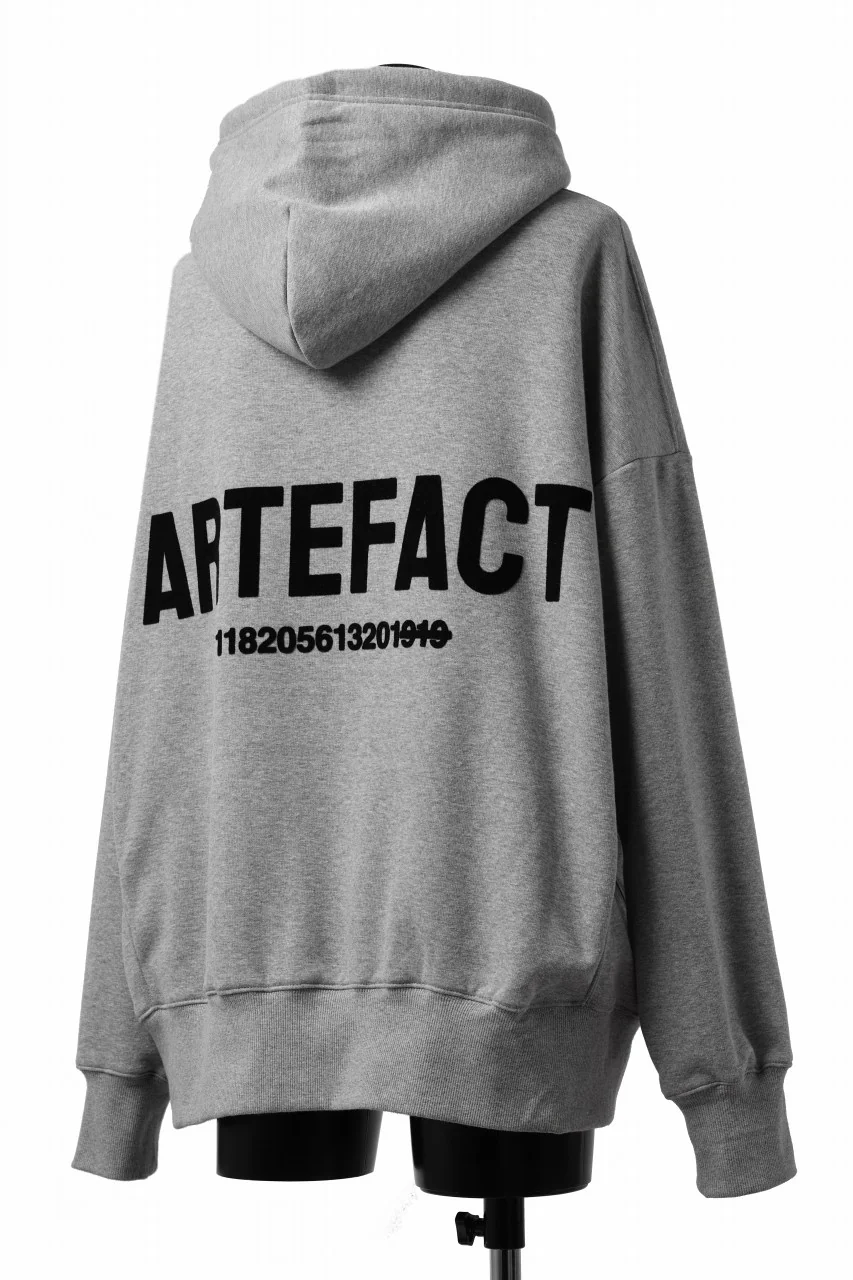 A.F ARTEFACT BOMBERHEAT® BACK LOGO HOODIE (LIGHT GREY) - Image 2