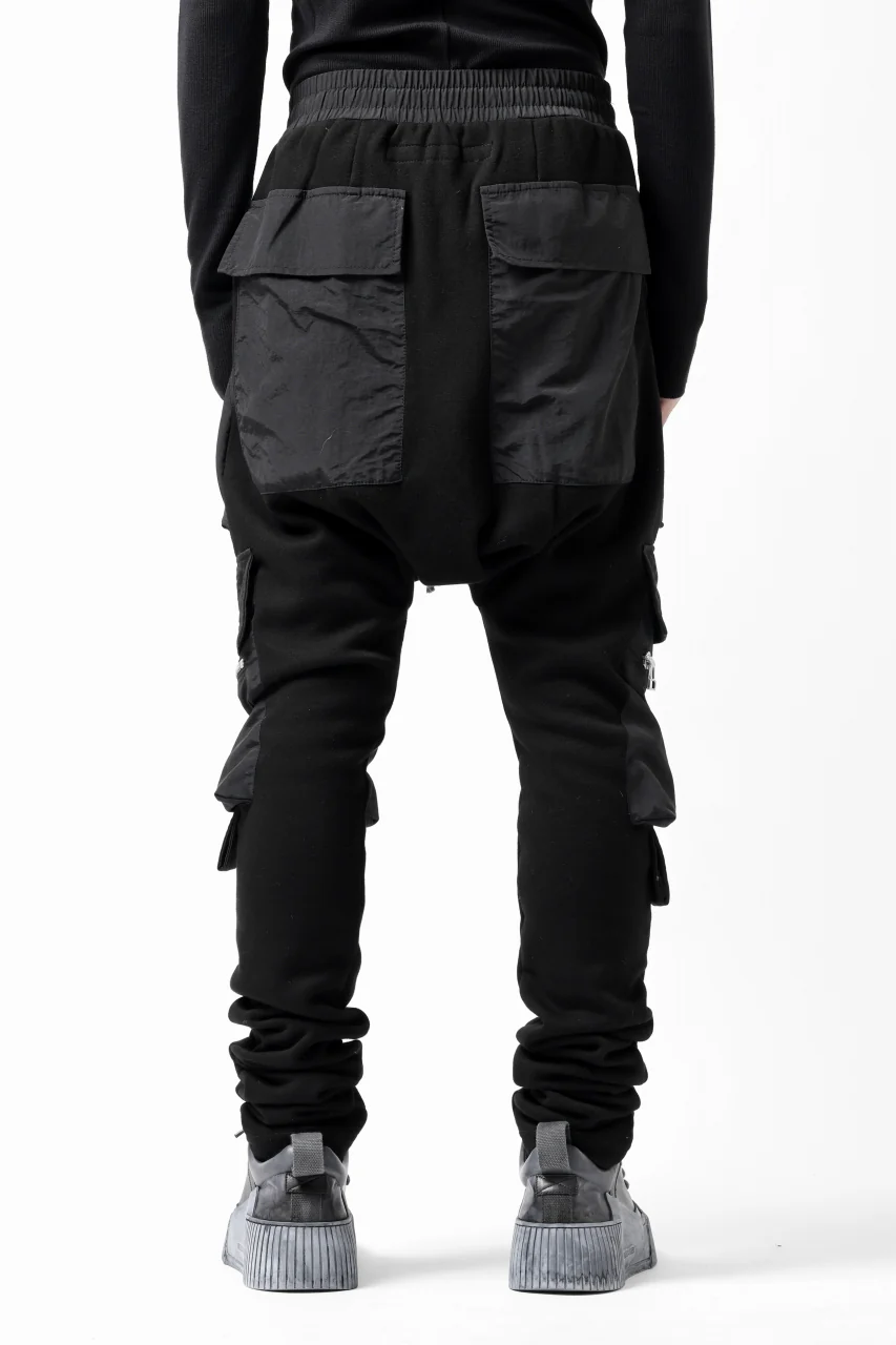 A.F ARTEFACT COMBINATION ZIPPER SARROUEL SKINNY PANTS / BOMBER HEAT® + NYLON (BLACK) - Image 12