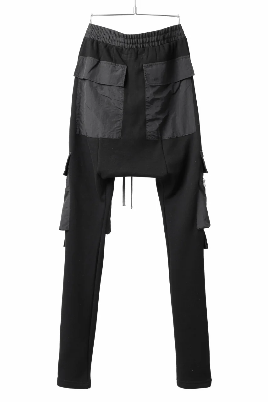 A.F ARTEFACT COMBINATION ZIPPER SARROUEL SKINNY PANTS / BOMBER HEAT® + NYLON (BLACK) - Image 16