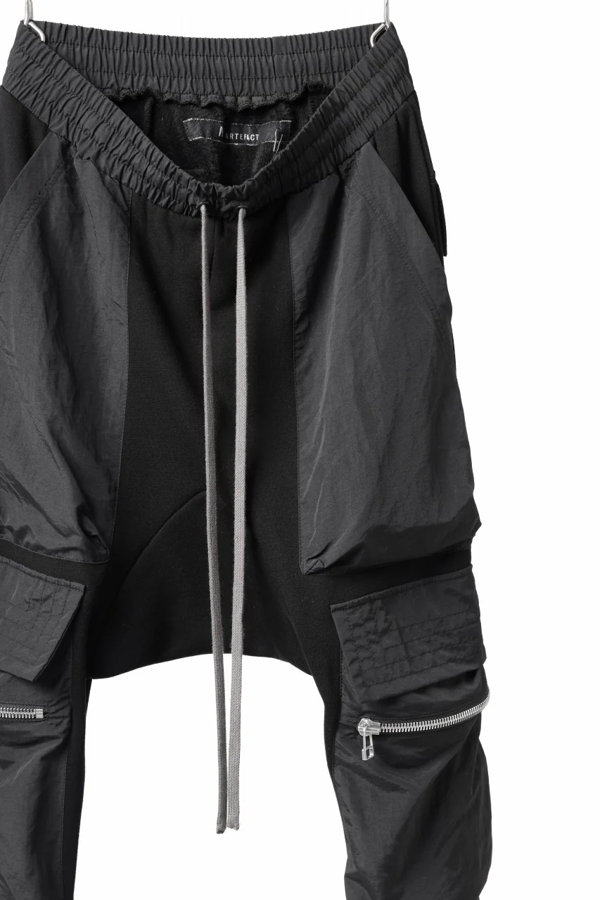 A.F ARTEFACT COMBINATION ZIPPER SARROUEL SKINNY PANTS / BOMBER HEAT® + NYLON (BLACK) - Image 17