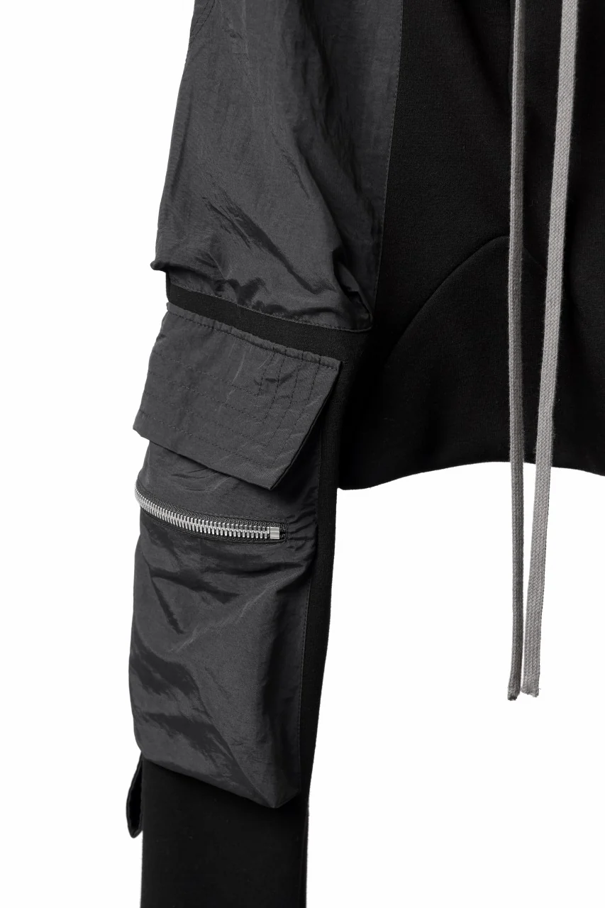 A.F ARTEFACT COMBINATION ZIPPER SARROUEL SKINNY PANTS / BOMBER HEAT® + NYLON (BLACK) - Image 22