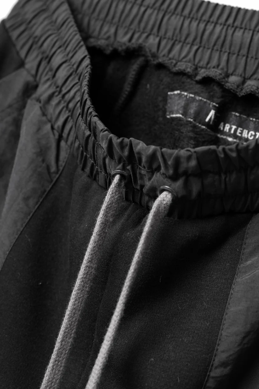A.F ARTEFACT COMBINATION ZIPPER SARROUEL SKINNY PANTS / BOMBER HEAT® + NYLON (BLACK) - Image 23
