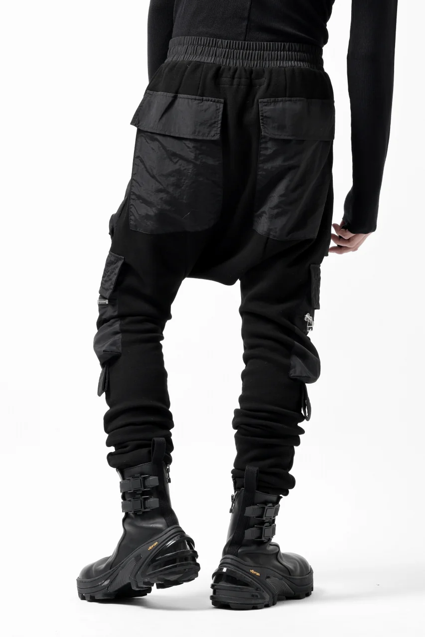 A.F ARTEFACT COMBINATION ZIPPER SARROUEL SKINNY PANTS / BOMBER HEAT® + NYLON (BLACK) - Image 9