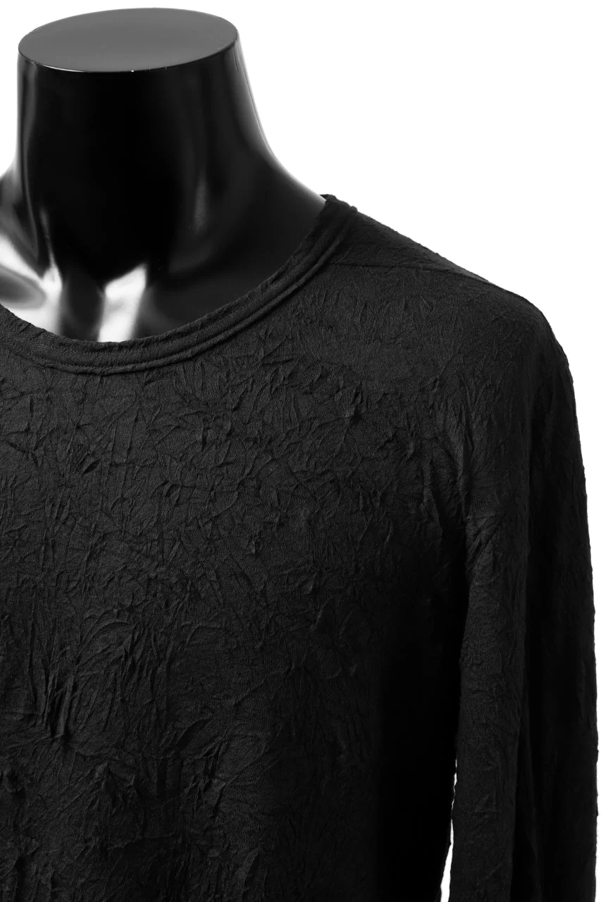 A.F ARTEFACT BomberHEAT×CRUMPLE JERSEY LAYERED TOPS (BLACK×BLACK) - Image 16