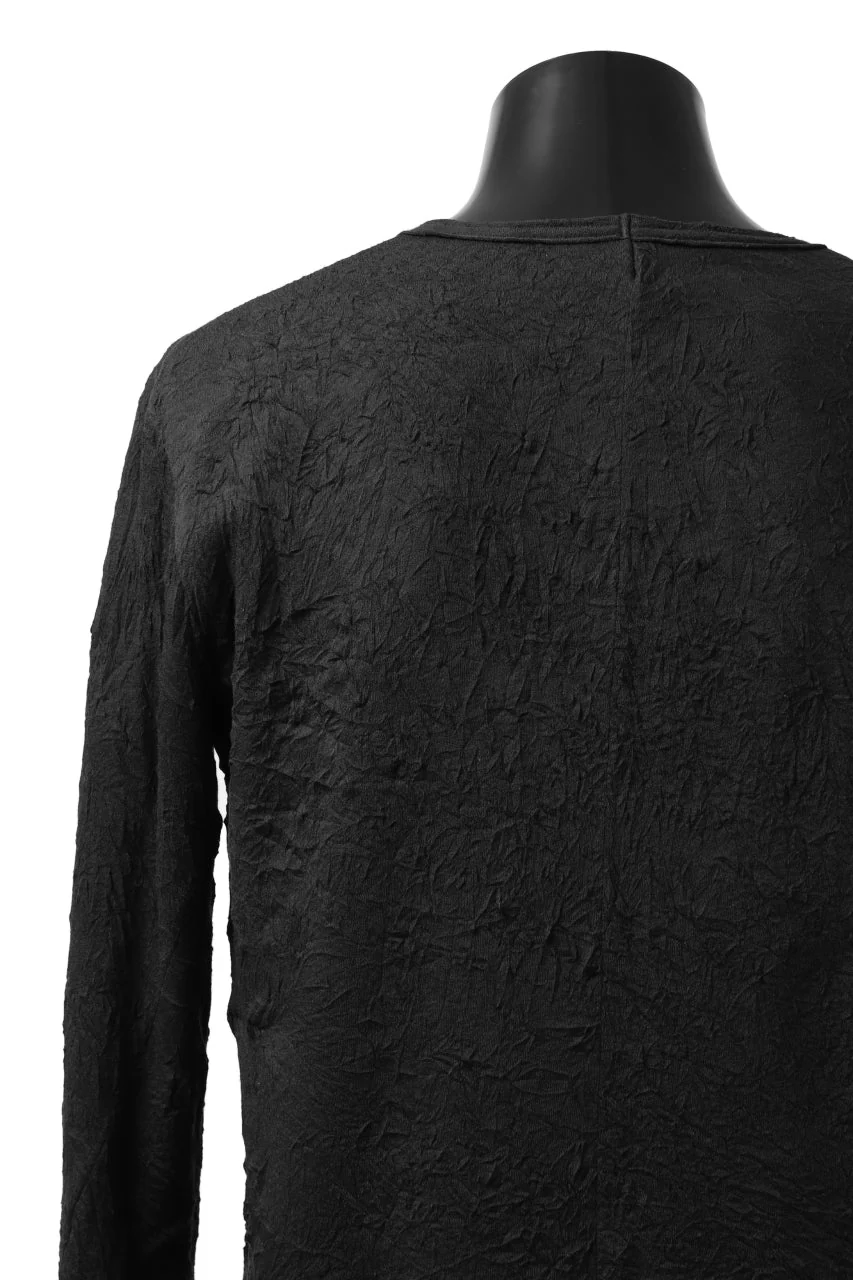 A.F ARTEFACT BomberHEAT×CRUMPLE JERSEY LAYERED TOPS (BLACK×BLACK) - Image 18