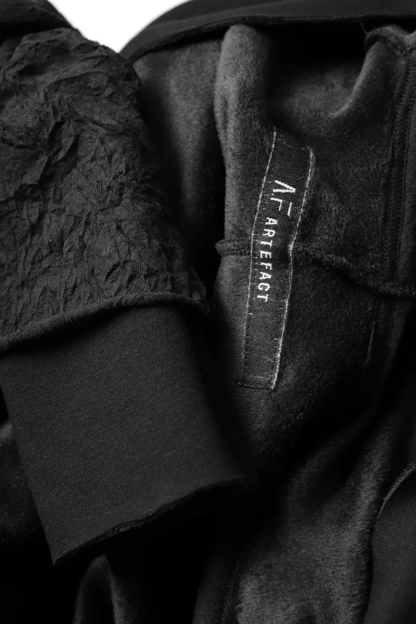 A.F ARTEFACT BomberHEAT×CRUMPLE JERSEY LAYERED TOPS (BLACK×BLACK) - Image 21