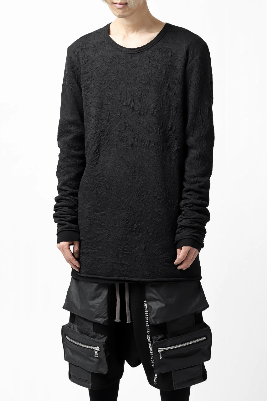 A.F ARTEFACT BomberHEAT×CRUMPLE JERSEY LAYERED TOPS (BLACK×BLACK) - Image 22