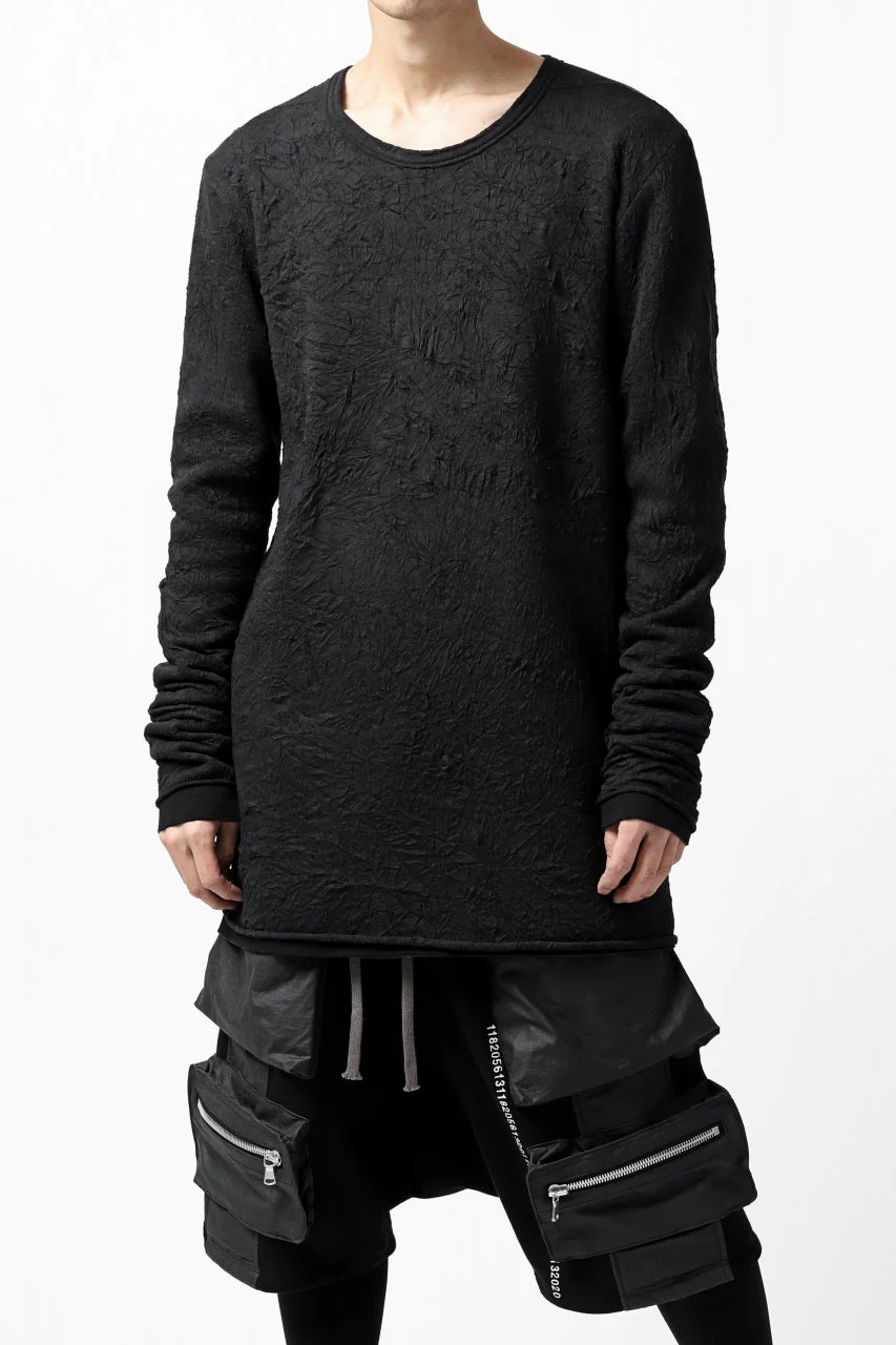 A.F ARTEFACT BomberHEAT×CRUMPLE JERSEY LAYERED TOPS (BLACK×BLACK) - Image 24