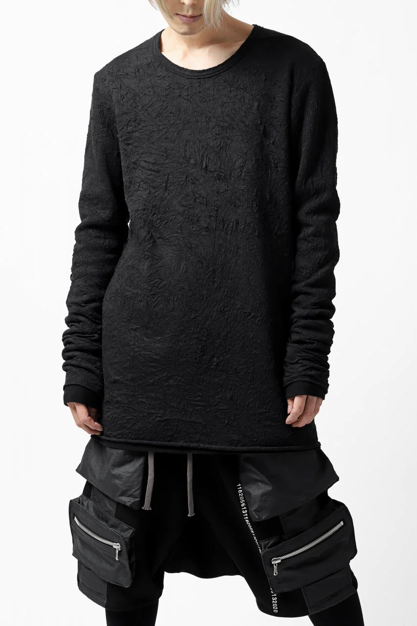 A.F ARTEFACT BomberHEAT×CRUMPLE JERSEY LAYERED TOPS (BLACK×BLACK) - Image 25
