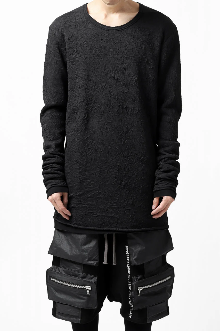 A.F ARTEFACT BomberHEAT×CRUMPLE JERSEY LAYERED TOPS (BLACK×BLACK) - Image 26