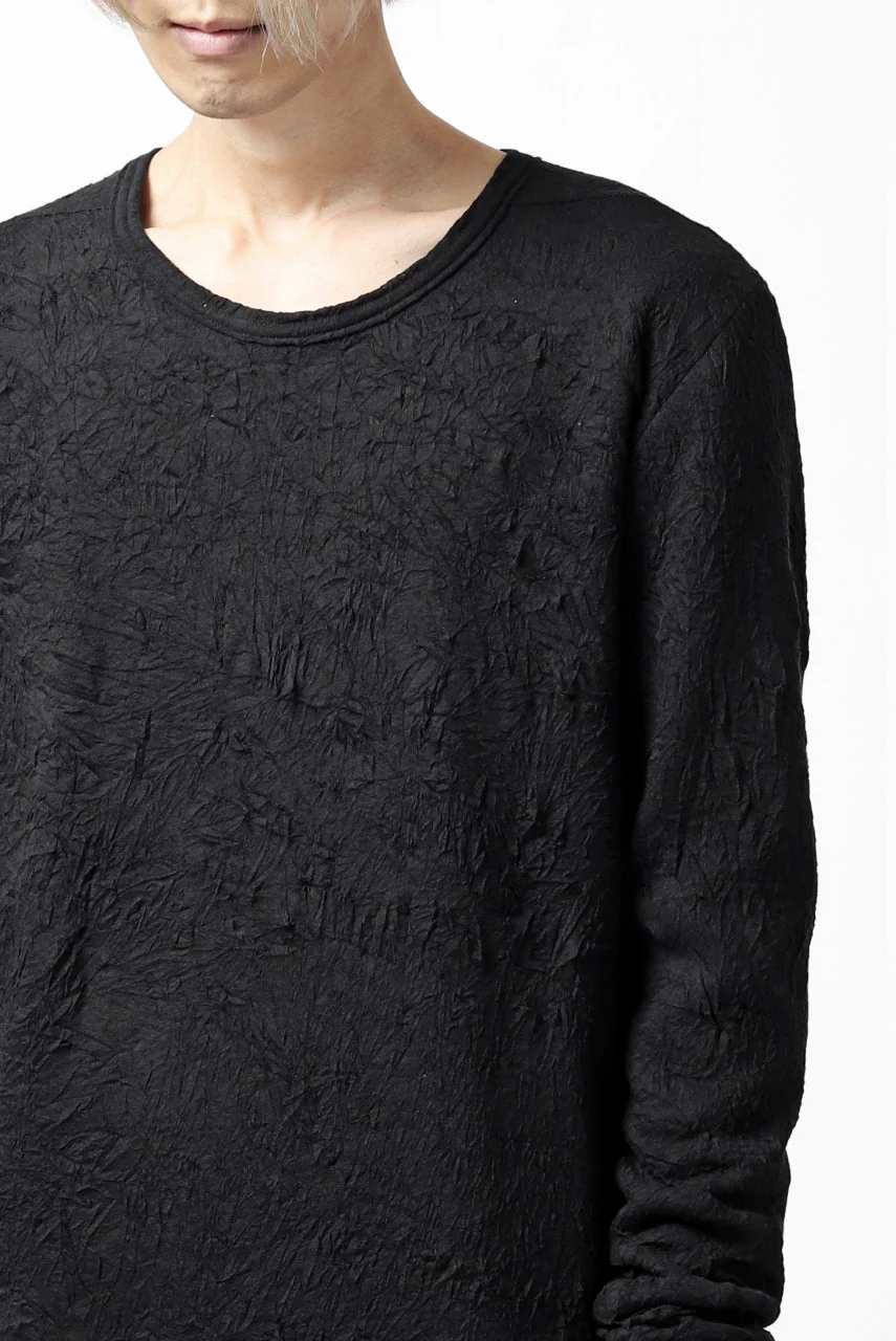 A.F ARTEFACT BomberHEAT×CRUMPLE JERSEY LAYERED TOPS (BLACK×BLACK) - Image 32