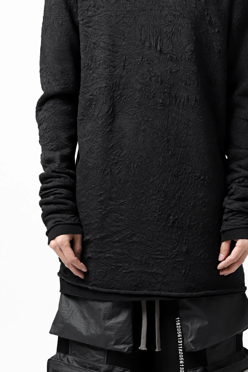 A.F ARTEFACT BomberHEAT×CRUMPLE JERSEY LAYERED TOPS (BLACK×BLACK) - Image 33