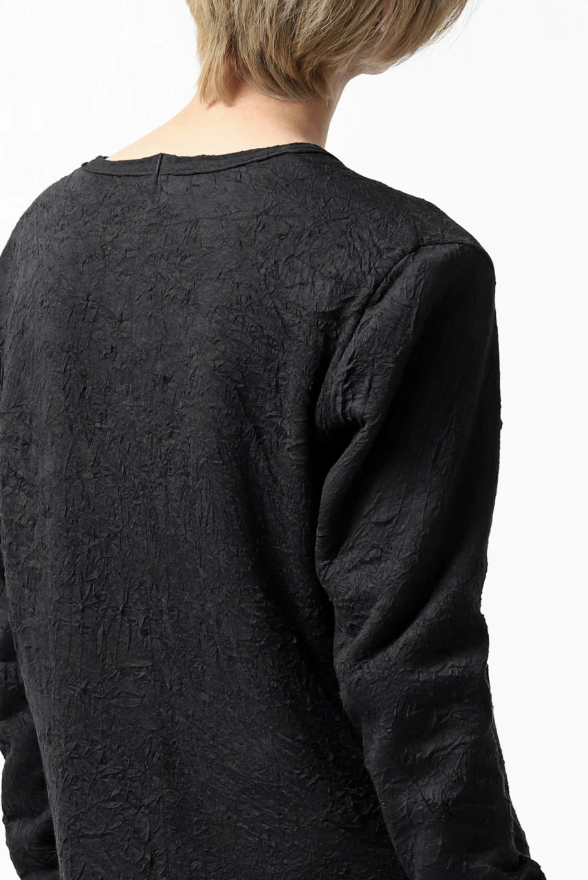 A.F ARTEFACT BomberHEAT×CRUMPLE JERSEY LAYERED TOPS (BLACK×BLACK) - Image 34