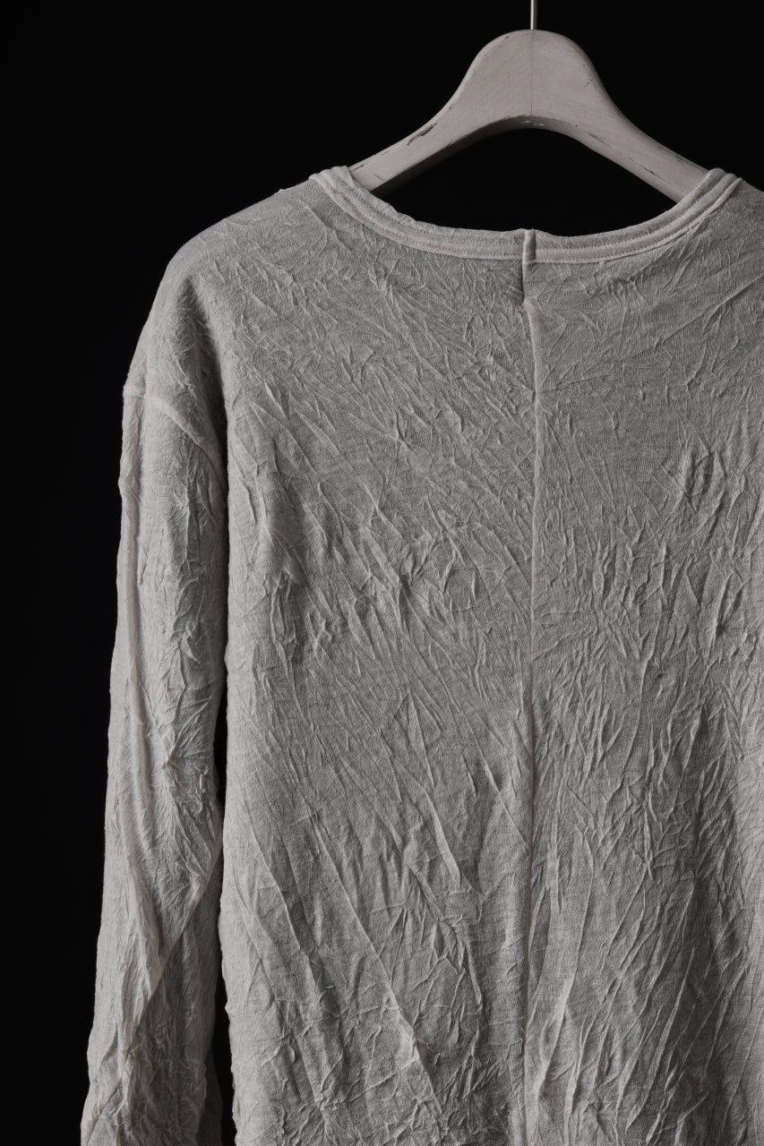 A.F ARTEFACT BomberHEAT×CRUMPLE JERSEY LAYERED TOPS (IVORY×GREY) - Image 8