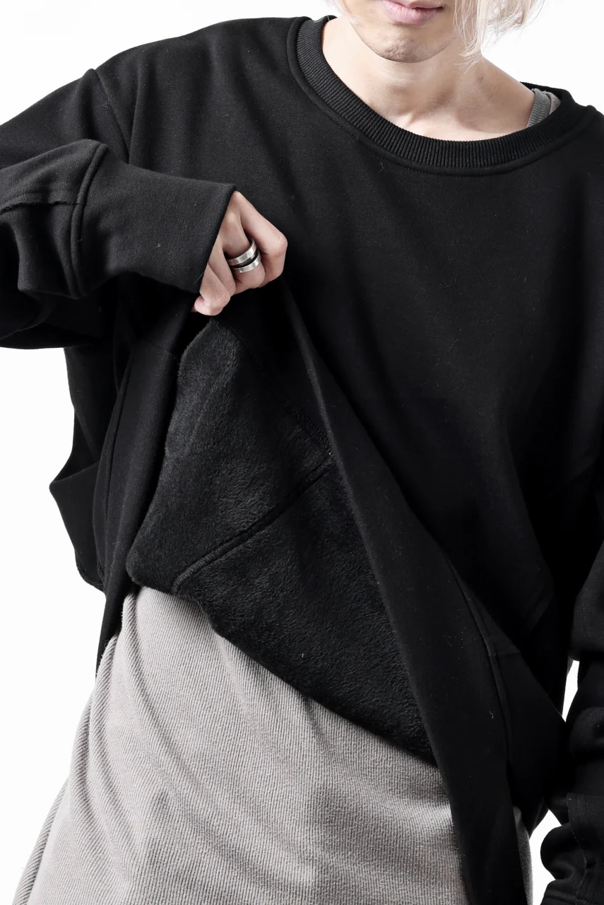 A.F ARTEFACT BomberHEAT SINGLE LOOP HEM PULLOVER TOPS (BLACK) - Image 17