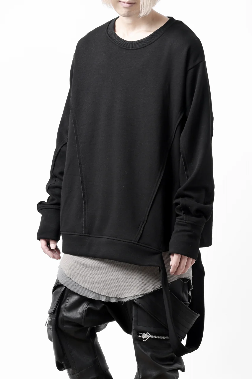 A.F ARTEFACT BomberHEAT SINGLE LOOP HEM PULLOVER TOPS (BLACK) - Image 4