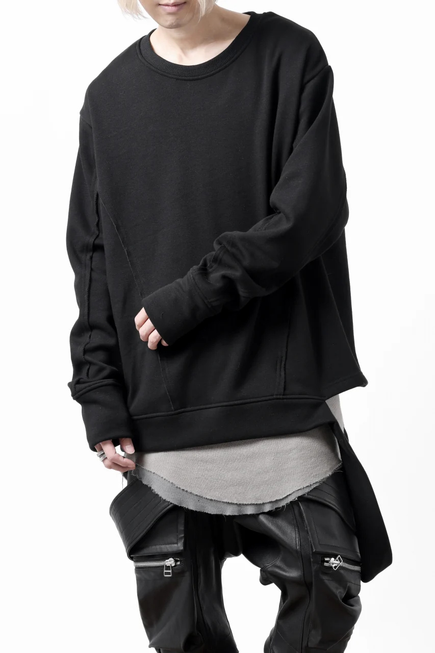 A.F ARTEFACT BomberHEAT SINGLE LOOP HEM PULLOVER TOPS (BLACK) - Image 5