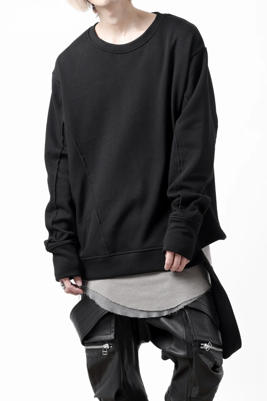 A.F ARTEFACT BomberHEAT SINGLE LOOP HEM PULLOVER TOPS (BLACK) - Image 7