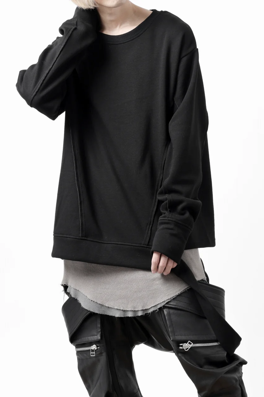 A.F ARTEFACT BomberHEAT SINGLE LOOP HEM PULLOVER TOPS (BLACK) - Image 8