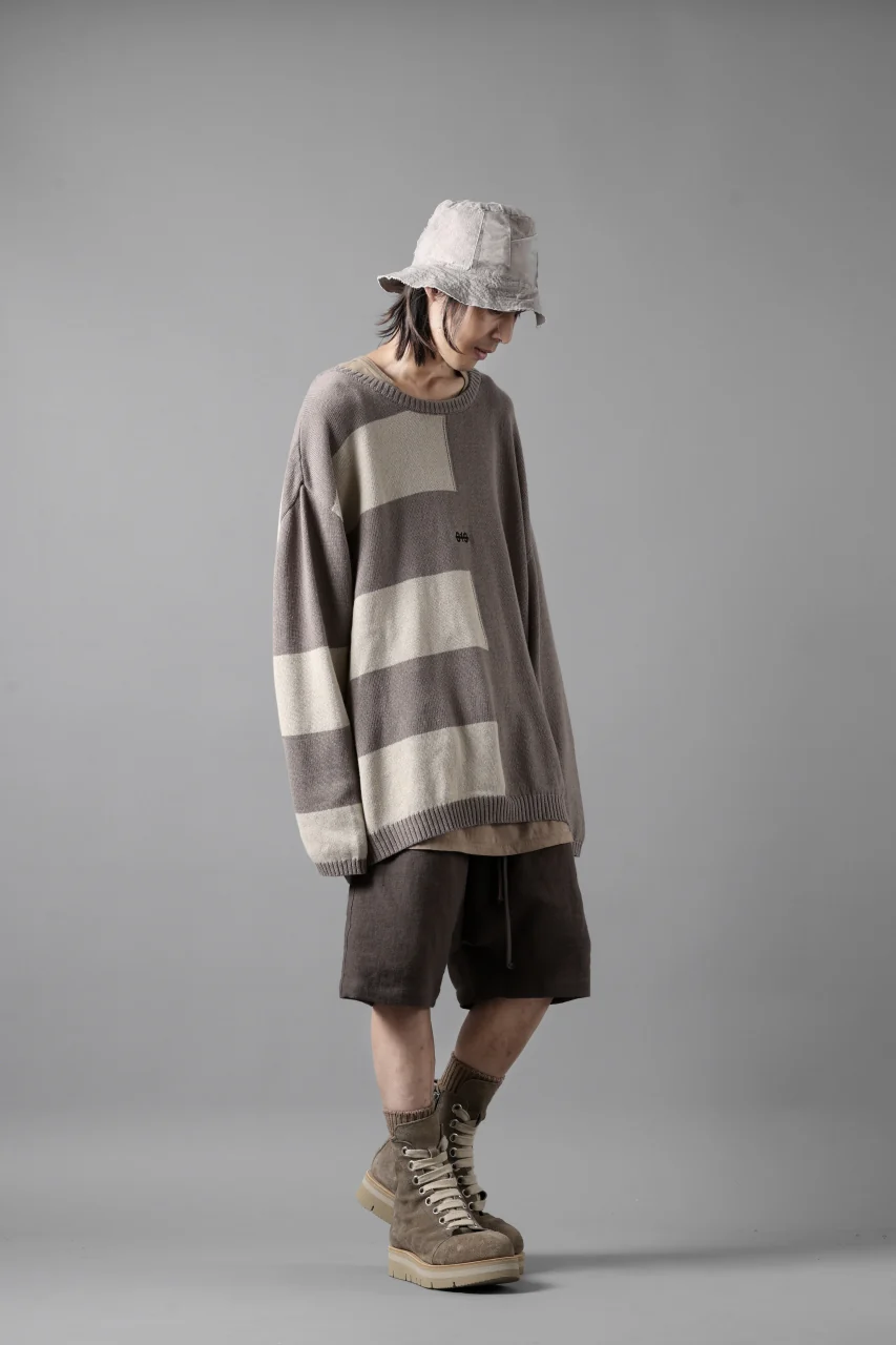 A.F ARTEFACT BOX SARROUEL SHORT PANTS / ORGANIC LINEN (GREY) - Image 15