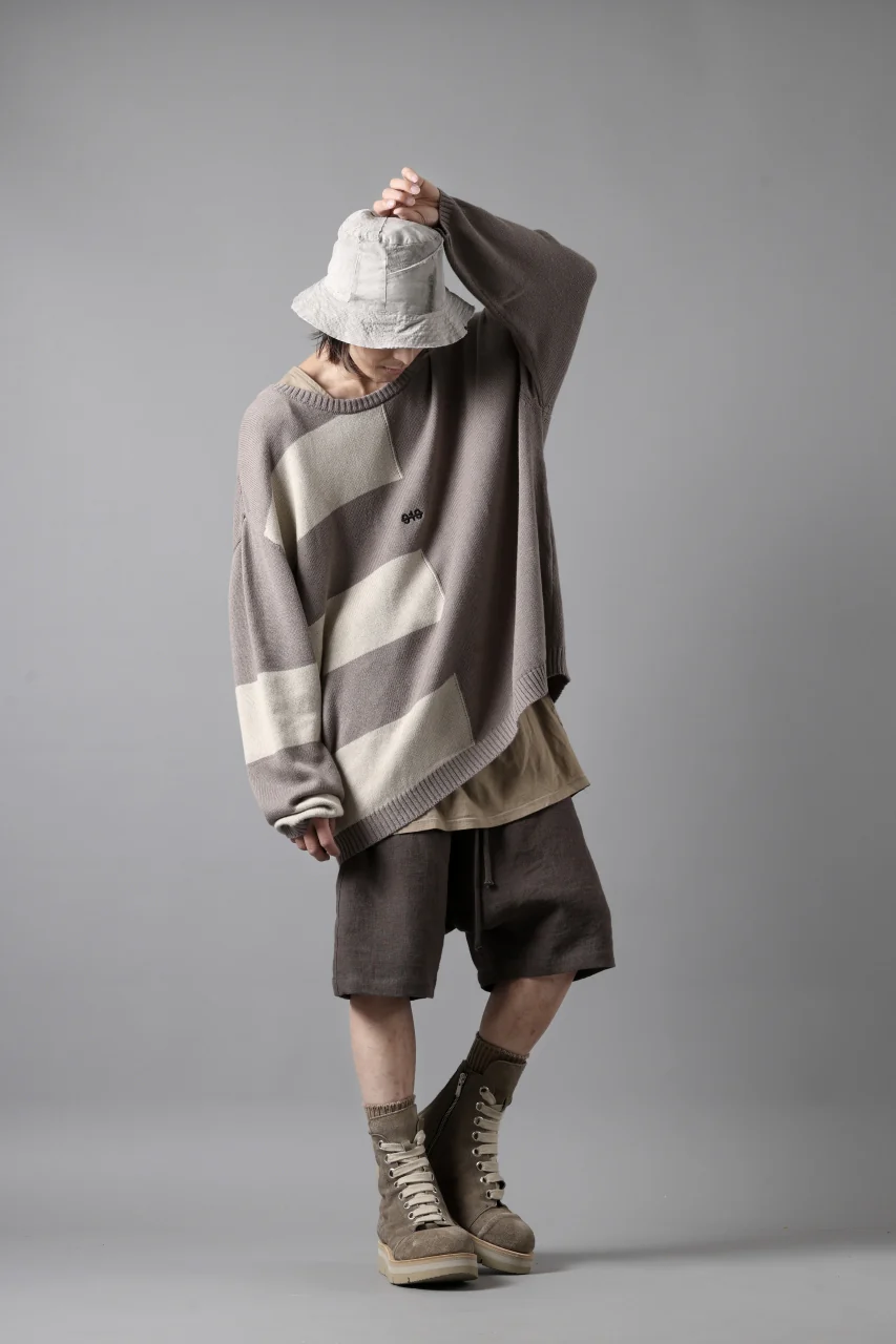 A.F ARTEFACT BOX SARROUEL SHORT PANTS / ORGANIC LINEN (GREY) - Image 21