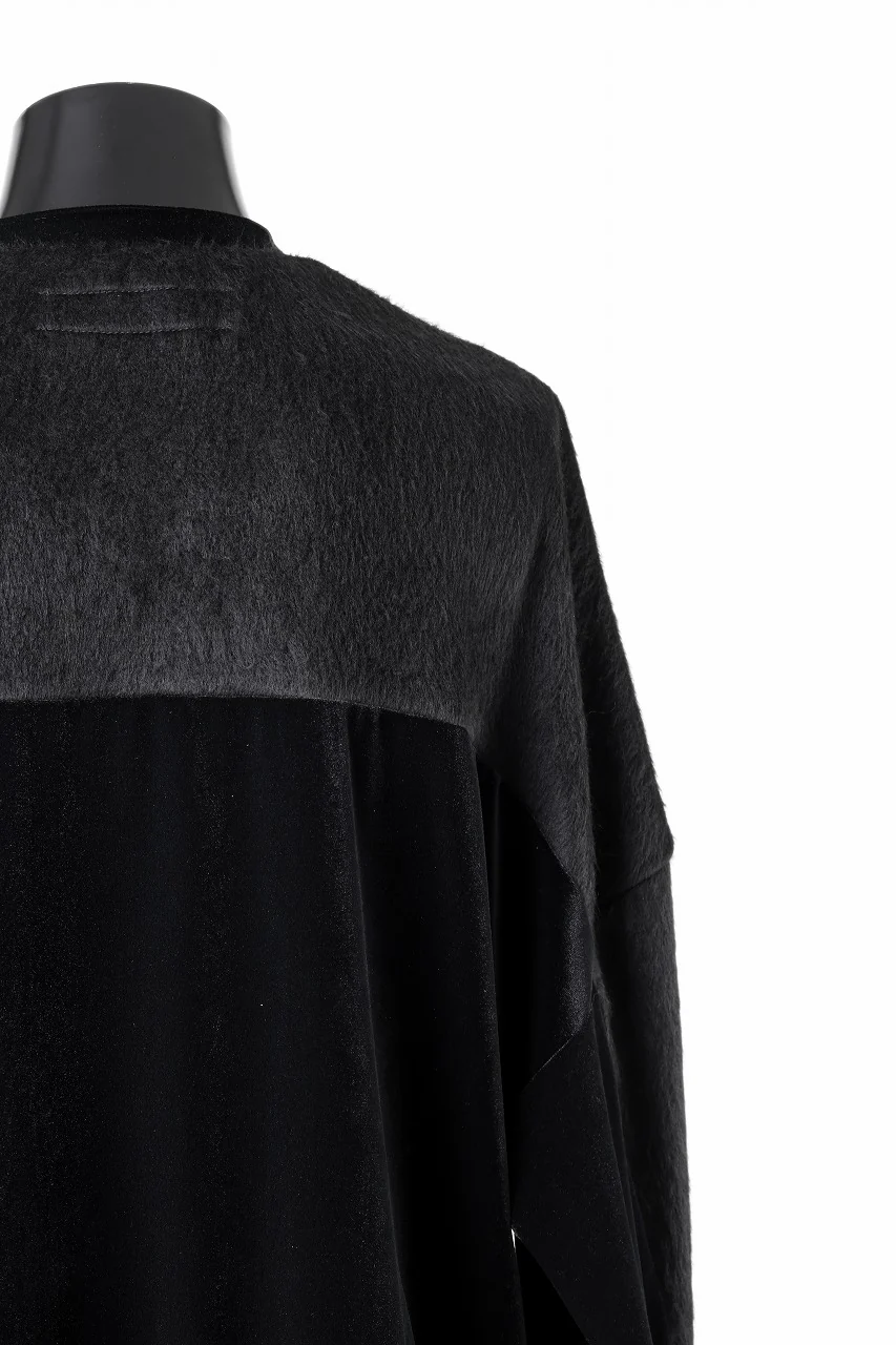 A.F ARTEFACT BRUSHED KNIT COMBI VELOR TOP (BLACK) - Image 16