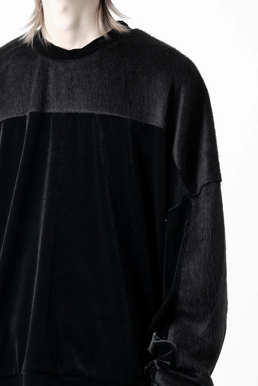 A.F ARTEFACT BRUSHED KNIT COMBI VELOR TOP (BLACK) - Image 28