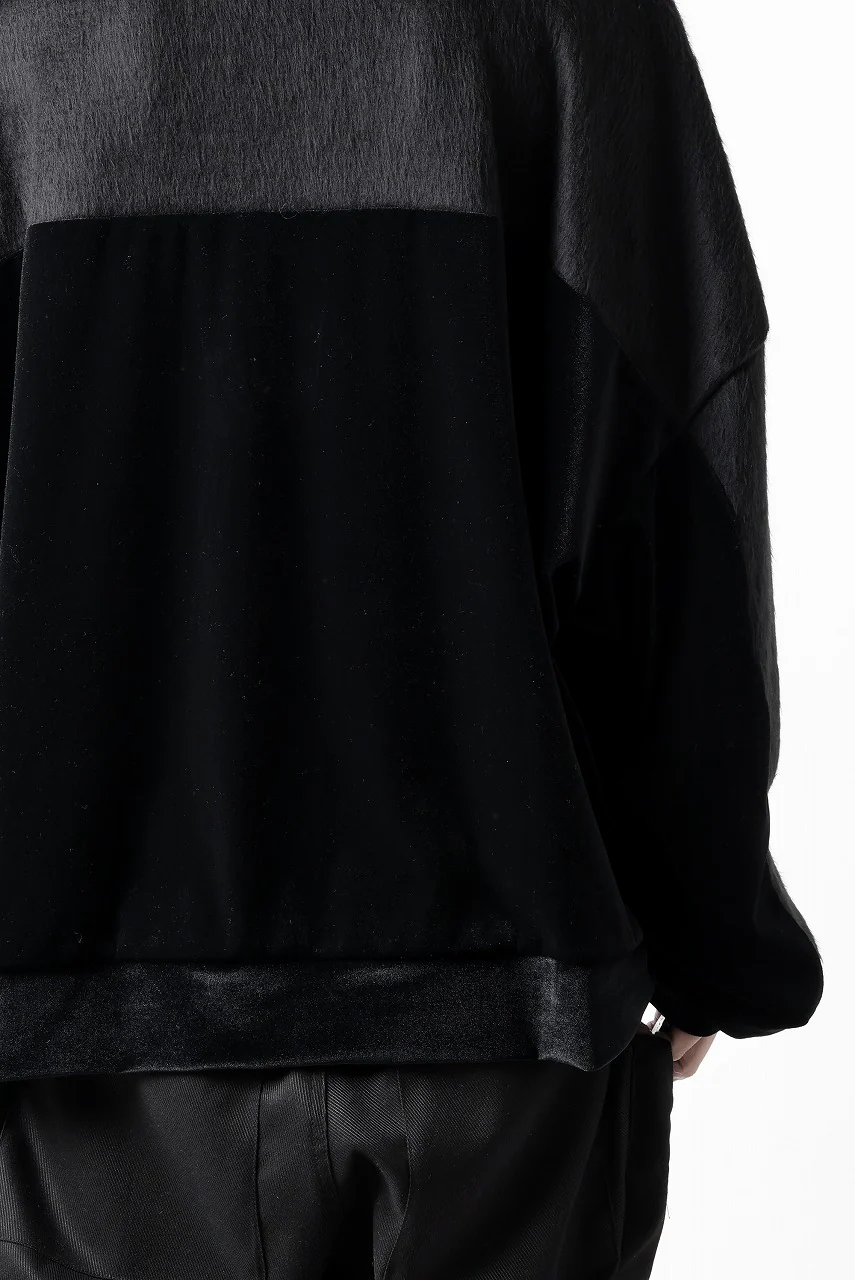 A.F ARTEFACT BRUSHED KNIT COMBI VELOR TOP (BLACK) - Image 35