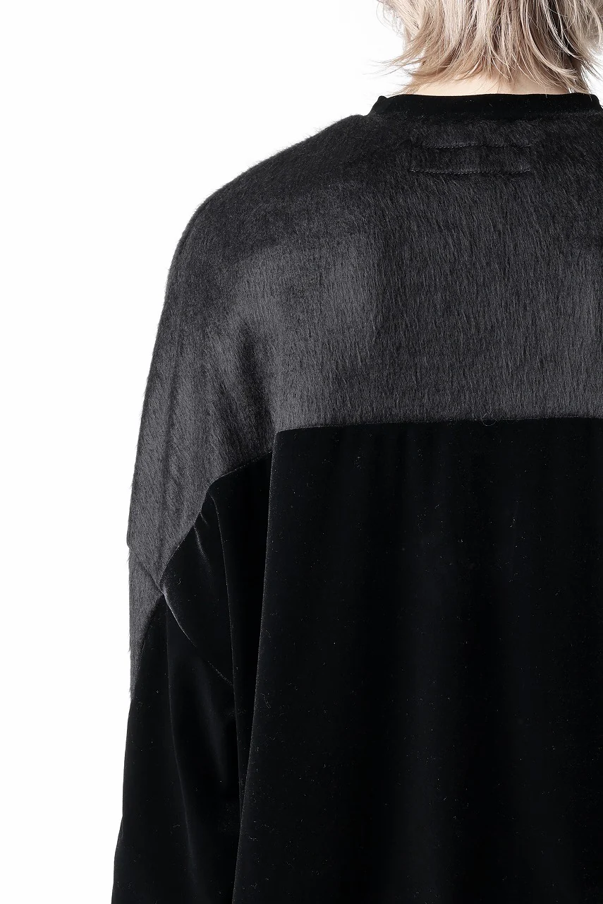 A.F ARTEFACT BRUSHED KNIT COMBI VELOR TOP (BLACK) - Image 37