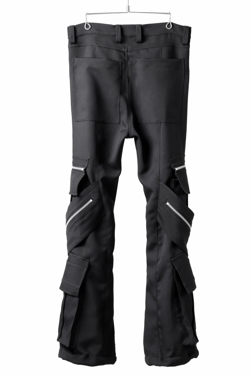 A.F ARTEFACT CARGO FLARE BAGGY PANTS / LUXE-TWILL (BLACK) - Image 11