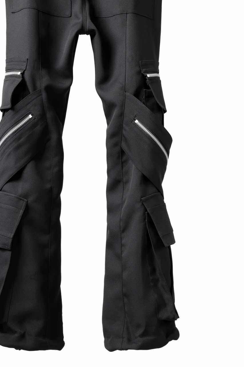 A.F ARTEFACT CARGO FLARE BAGGY PANTS / LUXE-TWILL (BLACK) - Image 18