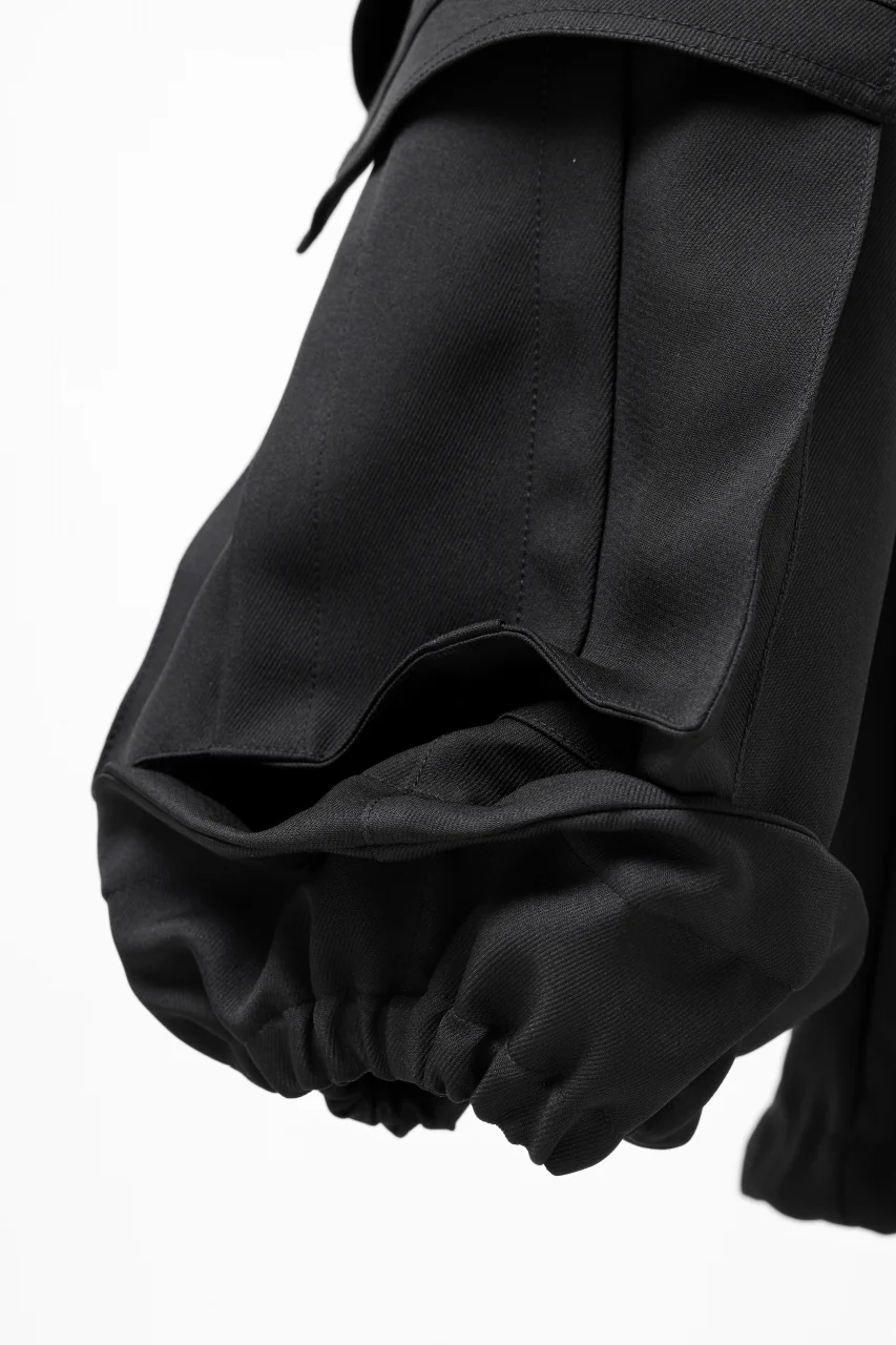 A.F ARTEFACT CARGO FLARE BAGGY PANTS / LUXE-TWILL (BLACK) - Image 21