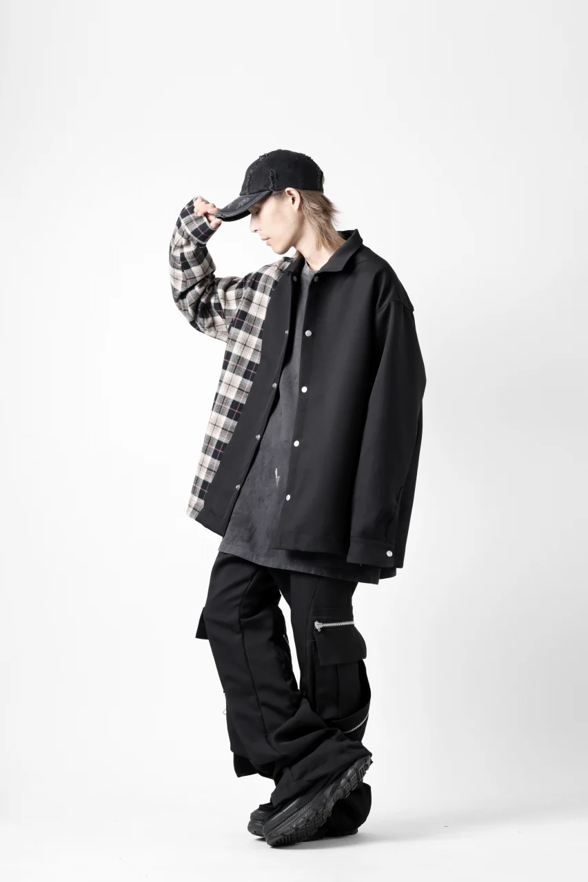 A.F ARTEFACT CARGO FLARE BAGGY PANTS / LUXE-TWILL (BLACK) - Image 25
