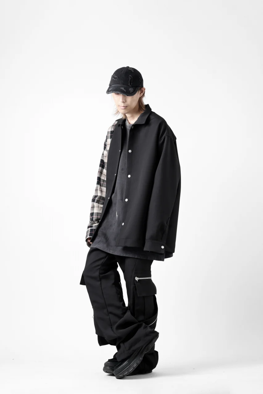 A.F ARTEFACT CARGO FLARE BAGGY PANTS / LUXE-TWILL (BLACK) - Image 26