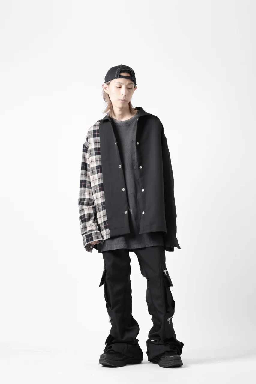 A.F ARTEFACT CARGO FLARE BAGGY PANTS / LUXE-TWILL (BLACK) - Image 32