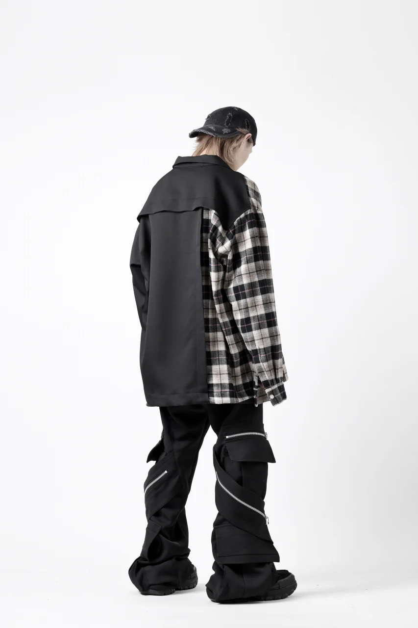 A.F ARTEFACT CARGO FLARE BAGGY PANTS / LUXE-TWILL (BLACK) - Image 36