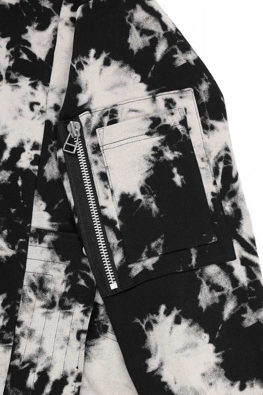 A.F ARTEFACT CARGO HOODED TOPS / MOTTLED DYING (BLACK x IVORY) - Image 7