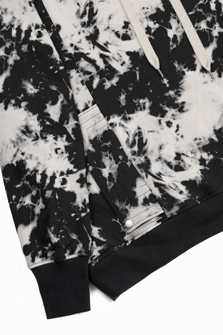 A.F ARTEFACT CARGO HOODED TOPS / MOTTLED DYING (BLACK x IVORY) - Image 8